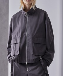 Loose/ルース（ルース）の「サスペンダーデザイン ツイルスタンドネックブルゾン（その他アウター）」