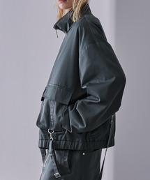 Loose/ルース（ルース）の「サスペンダーデザイン ツイルスタンドネックブルゾン（その他アウター）」