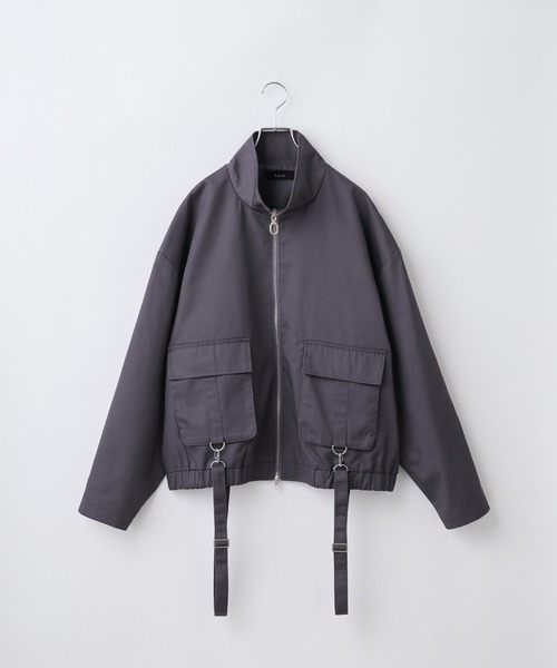 Loose/ルース（ルース）の「サスペンダーデザイン ツイルスタンドネックブルゾン（その他アウター・メンズ・グレー系/グレー/ブラック・S/L/M）」の10枚目の写真