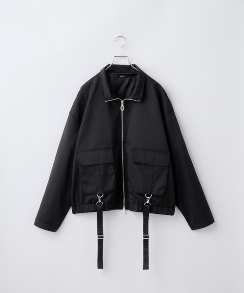 Loose/ルース（ルース）の「サスペンダーデザイン ツイルスタンドネックブルゾン（その他アウター・メンズ・グレー系/グレー/ブラック・S/L/M）」の13枚目の写真