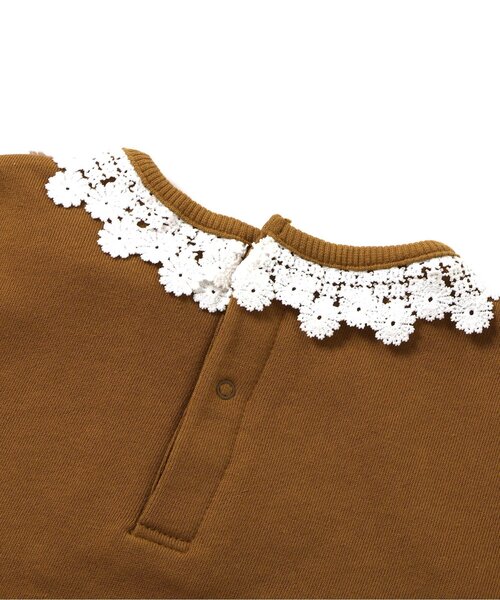 apres les cours（アプレレクール）の「【ジュニア対応】レース衿リボンロゴトレーナー（スウェット・キッズ・キャメル/ネイビー・110/100/90/80/140/130/120）」の15枚目の写真