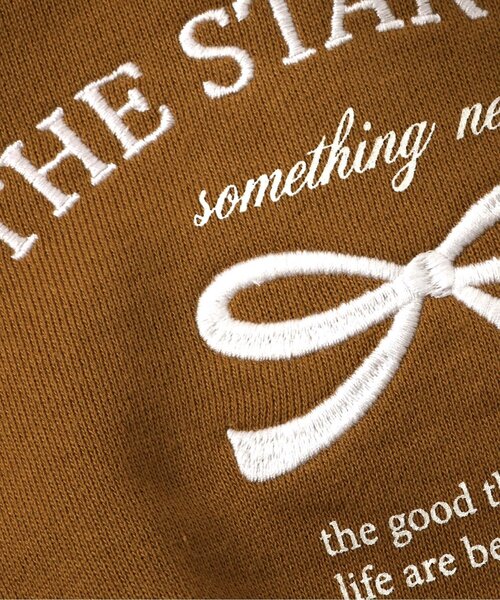 apres les cours（アプレレクール）の「【ジュニア対応】レース衿リボンロゴトレーナー（スウェット・キッズ・キャメル/ネイビー・110/100/90/80/140/130/120）」の16枚目の写真