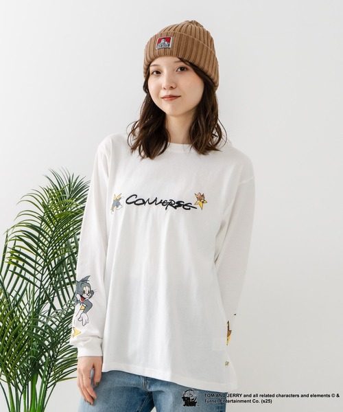 CONVERSE(コンバース)の「【CONVERSE/コンバース】×【TOM AND JERRY/トムとジェリー】両面プリント オーバーサイズ ロンT(Tシャツ/カットソー・レディース・ブラック系その他/ブラック系その他2/ベージュ系その他2/ベージュ系その他・LARGE/MEDIUM)」の1枚目の写真