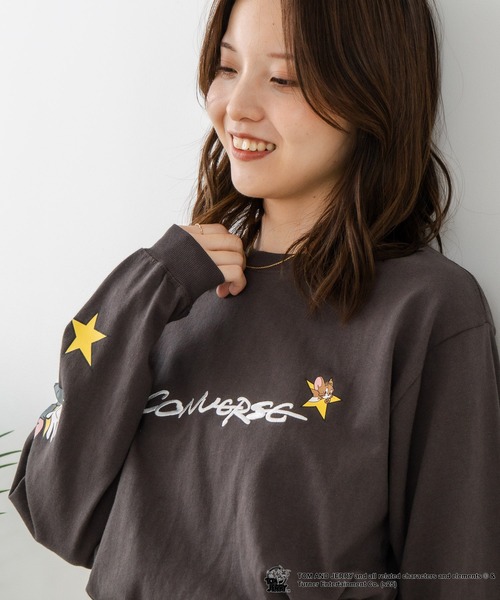 CONVERSE(コンバース)の「【CONVERSE/コンバース】×【TOM AND JERRY/トムとジェリー】両面プリント オーバーサイズ ロンT(Tシャツ/カットソー・レディース・ブラック系その他/ブラック系その他2/ベージュ系その他2/ベージュ系その他・LARGE/MEDIUM)」の16枚目の写真