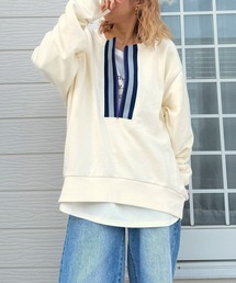 Q | ハーフZIPスウェット(スウェット)