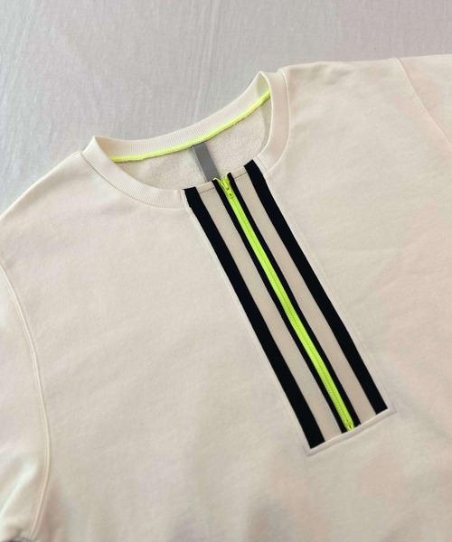 Q（キュー）の「ハーフZIPスウェット（スウェット・レディース・アイボリー/グレー/ブラック/ライム/ホワイト・MEDIUM）」の10枚目の写真