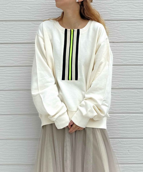 スウェット、タフタブルゾン セール】【セットアップ対応】STAND NECK DOUBLE ZIP SWEAT