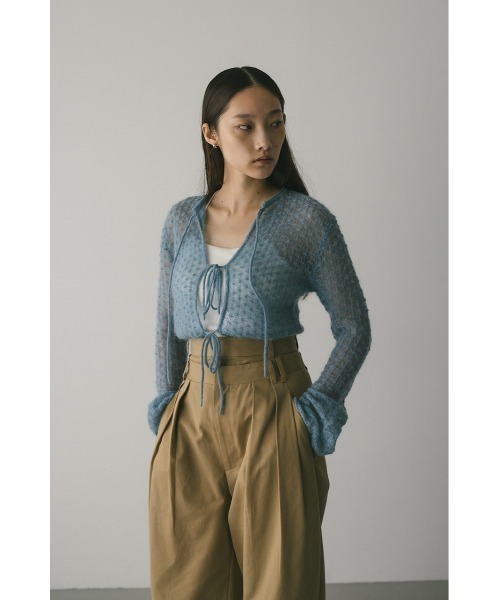 2WAYモヘアミックスリボンニット 秋服（ニット/セーター）｜STYLEMIXER