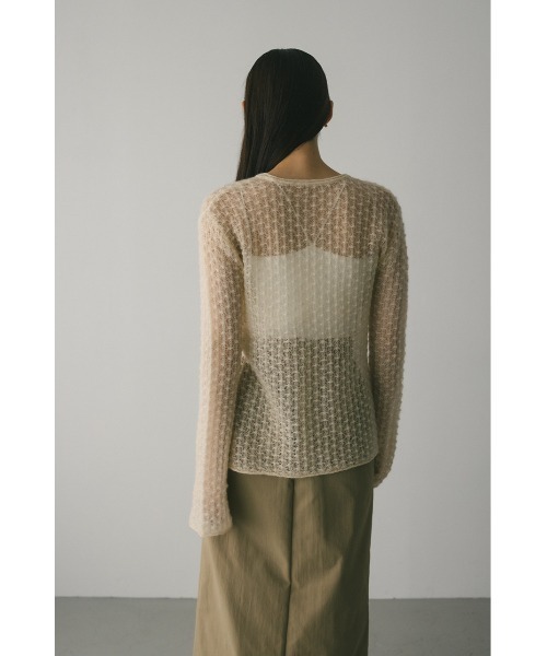 STYLEMIXER（スタイルミキサー）の「2WAYモヘアミックスリボンニット　秋服（ニット/セーター・レディース・ブラウン/アイボリー/ブルー・FREE）」の11枚目の写真