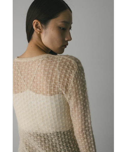 STYLEMIXER（スタイルミキサー）の「2WAYモヘアミックスリボンニット　秋服（ニット/セーター・レディース・ブラウン/アイボリー/ブルー・FREE）」の12枚目の写真