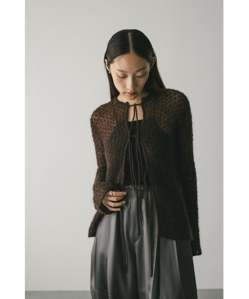 STYLEMIXER（スタイルミキサー）の「2WAYモヘアミックスリボンニット　秋服（ニット/セーター・レディース・ブラウン/アイボリー/ブルー・FREE）」の15枚目の写真