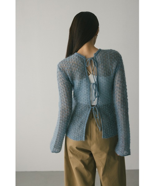 2WAYモヘアミックスリボンニット 秋服（ニット/セーター）｜STYLEMIXER