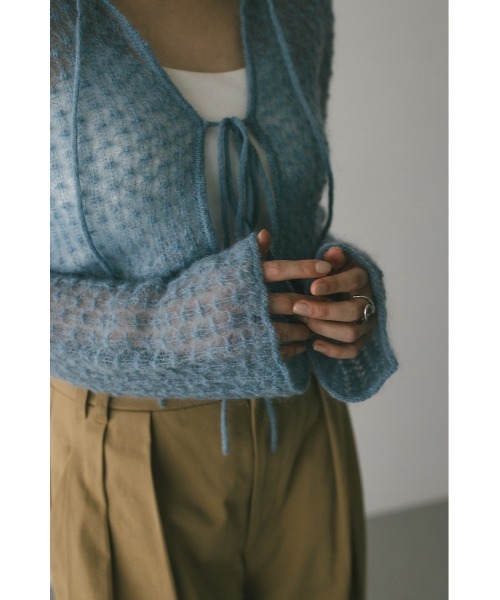 STYLEMIXER（スタイルミキサー）の「2WAYモヘアミックスリボンニット　秋服（ニット/セーター・レディース・ブラウン/アイボリー/ブルー・FREE）」の7枚目の写真