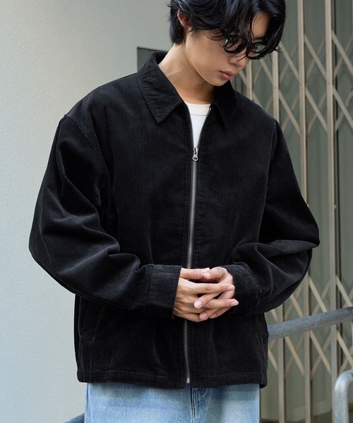 ヴィンテージライクコーデュロイ ジップアップステンカラーブルゾン
