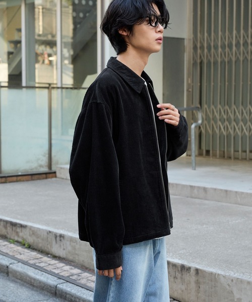 ヴィンテージライクコーデュロイ ジップアップステンカラーブルゾン