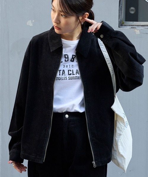 ヴィンテージライクコーデュロイ ジップアップステンカラーブルゾン