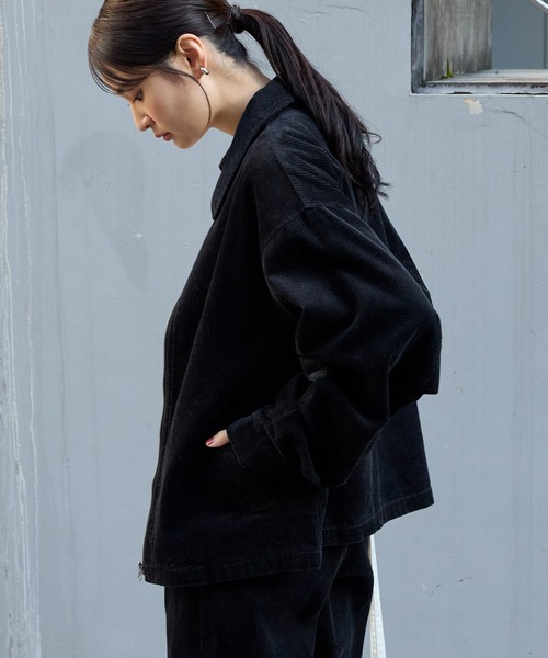 ヴィンテージライクコーデュロイ ジップアップステンカラーブルゾン