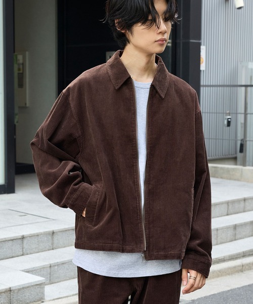 80s ブラウン コーデュロイ ジップアップ ジャケット Mサイズ ヴィンテージ 98302504b_b_37_500.jpg