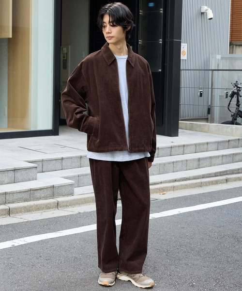 セール】ヴィンテージライクコーデュロイ ジップアップステンカラー