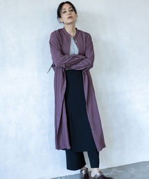 バックタックシャツワンピース