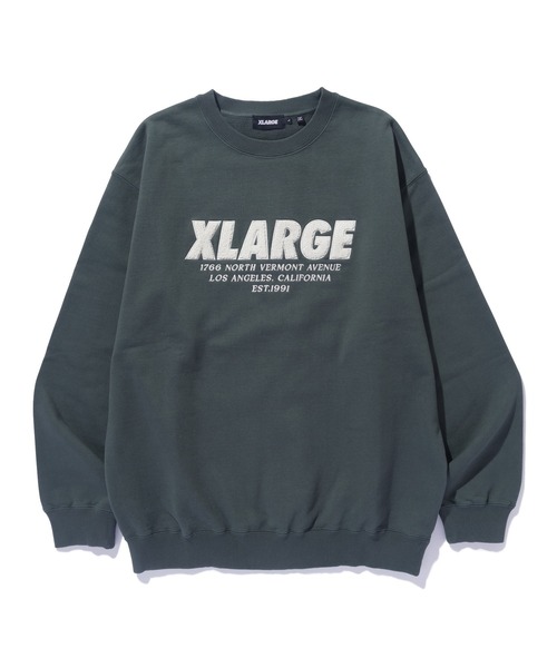 XLARGE(エクストララージ)の「CHENILLE LOGO CREWNECK SWEATSHIRT(スウェット・メンズ・グリーン/ブラック/ネイビー・S/M/XL/L)」の3枚目の写真