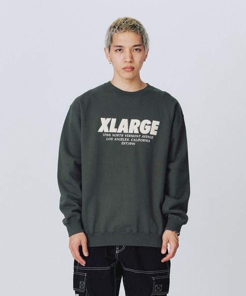 XLARGE(エクストララージ)の「CHENILLE LOGO CREWNECK SWEATSHIRT(スウェット・メンズ・グリーン/ブラック/ネイビー・S/M/XL/L)」の7枚目の写真