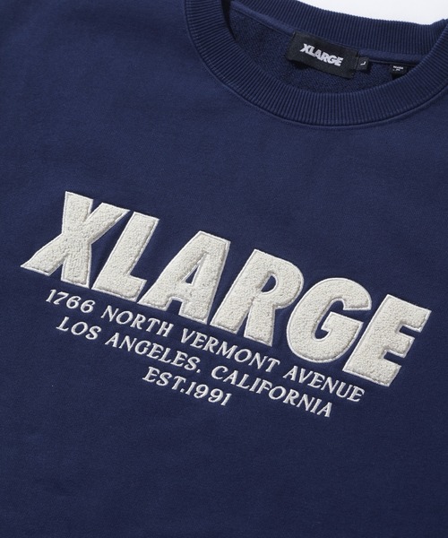XLARGE(エクストララージ)の「CHENILLE LOGO CREWNECK SWEATSHIRT(スウェット・メンズ・グリーン/ブラック/ネイビー・S/M/XL/L)」の10枚目の写真
