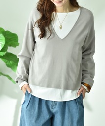 【CLOCHE】VネックニットインナーSET