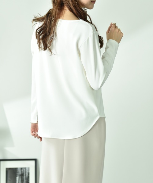 INTERPLANET(インタープラネット)の「【CLOCHE】VネックニットインナーSET(ニット/セーター・レディース・ブラック/グレイッシュベージュ・FREE)」の9枚目の写真