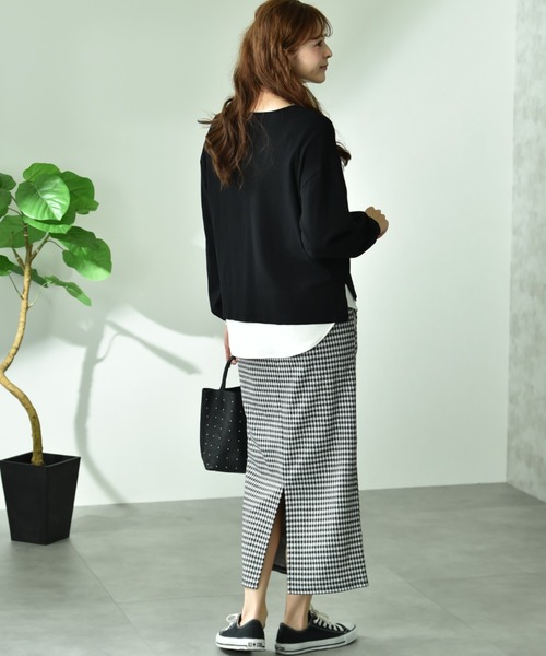 INTERPLANET(インタープラネット)の「【CLOCHE】VネックニットインナーSET(ニット/セーター・レディース・ブラック/グレイッシュベージュ・FREE)」の19枚目の写真