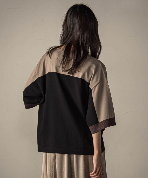 MAYSON GREY（メイソングレイ）の「配色7分袖ニットプルオーバー≪手洗い可能≫（ニット/セーター・レディース・ワインレッド/アイボリー/ベージュ系その他・M）」の19枚目の写真