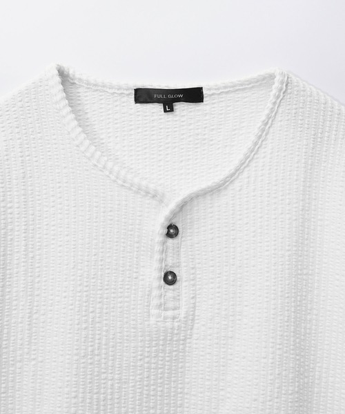 JOKER(ジョーカー)の「シアサッカーヘンリーネックTシャツ メンズ 半袖 Tシャツ カットソー 夏服(Tシャツ/カットソー・メンズ・ブラック/ホワイト×グレー/ホワイト/ネイビー/ホワイト×ネイビー・M/L/XL)」の21枚目の写真