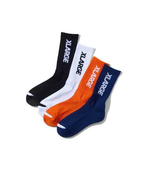 XLARGE(エクストララージ)の「STANDARD LOGO SOCKS(ソックス/靴下・メンズ・ブラック/ホワイト/オレンジ/ネイビー・ONE SIZE)」の8枚目の写真