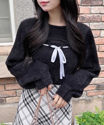 ニット/セーター（ブラック/黒色系・リボン）ファッション通販 - ZOZOTOWN