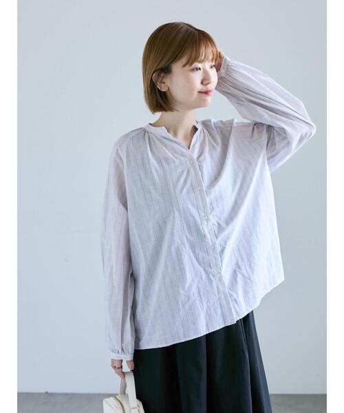 Lugnoncure（ルノンキュール）の「アソートスキッパーブラウス（シャツ/ブラウス・レディース・オフホワイト/ブルー/チャコールグレー/ベージュ・F）」の17枚目の写真