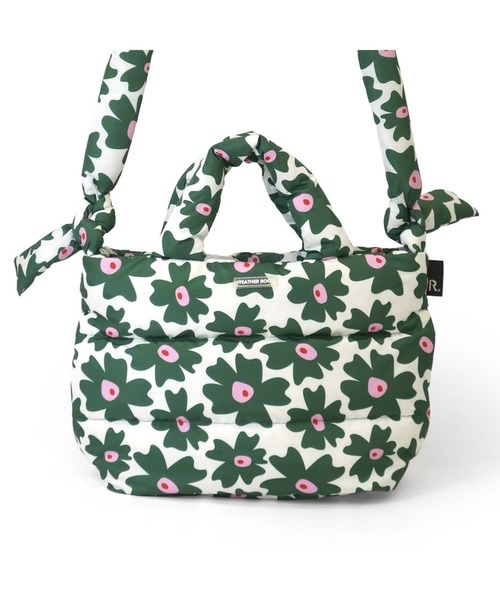 ROOTOTE(ルートート)の「ルートート / 限定 トートバッグ 2way ショルダーバッグ 軽量 ダウン 花柄 斜め掛け FE.デリ.フラワーRTG-A(ショルダーバッグ・レディース・グリーン/イエロー・FREE)」の6枚目の写真