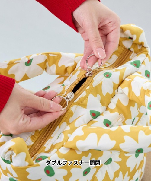 ROOTOTE(ルートート)の「ルートート / 限定 トートバッグ 2way ショルダーバッグ 軽量 ダウン 花柄 斜め掛け FE.デリ.フラワーRTG-A(ショルダーバッグ・レディース・グリーン/イエロー・FREE)」の10枚目の写真