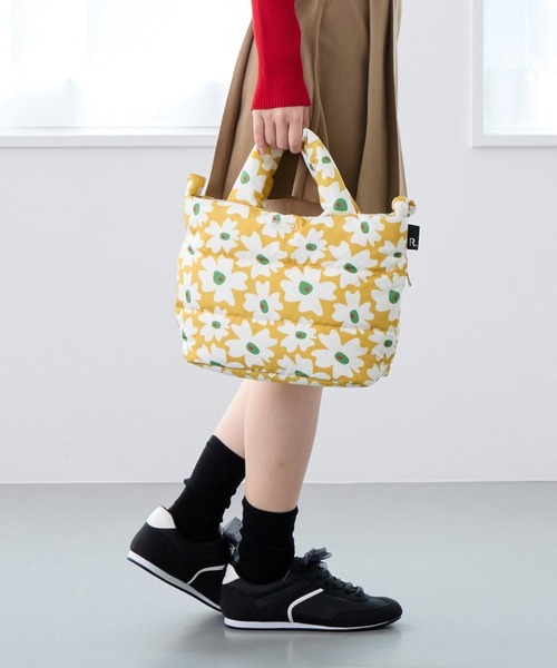 ROOTOTE(ルートート)の「ルートート / 限定 トートバッグ 2way ショルダーバッグ 軽量 ダウン 花柄 斜め掛け FE.デリ.フラワーRTG-A(ショルダーバッグ・レディース・グリーン/イエロー・FREE)」の17枚目の写真