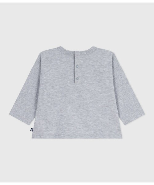 PETIT BATEAU（プチバトー）の「長袖Ｔシャツ（Tシャツ/カットソー・キッズ・グレー・12MONTH/18MONTH/24MONTH/36MONTH）」の2枚目の写真
