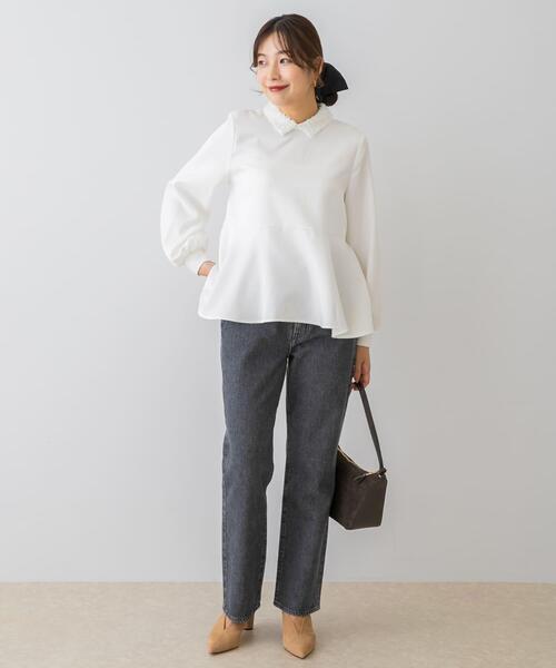 セール】F by ROSSO レースカラーペプラムブラウス（シャツ/ブラウス