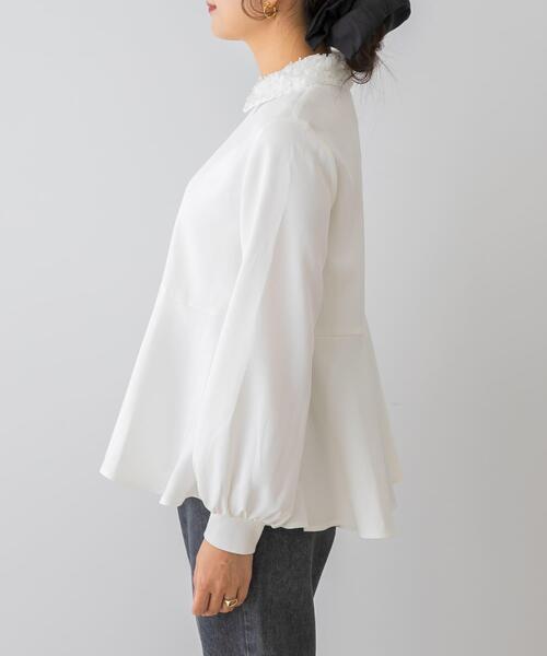 F by ROSSO レースカラーペプラムブラウス（シャツ/ブラウス）｜F by