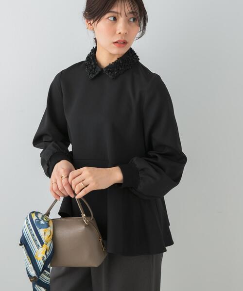 セール】F by ROSSO レースカラーペプラムブラウス（シャツ/ブラウス