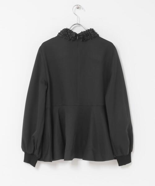 F by ROSSO ペプラムチュールカットソー F by ROSSO（エフバイロッソ）の「ペプラムチュールカットソー