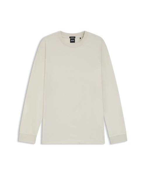 BOSS(ボス)の「リラックスフィット ロングスリーブTシャツ シルケットコットン(Tシャツ/カットソー・メンズ・ブラック/ホワイト・M/XXL/L/S/XL/XXXL)」の6枚目の写真