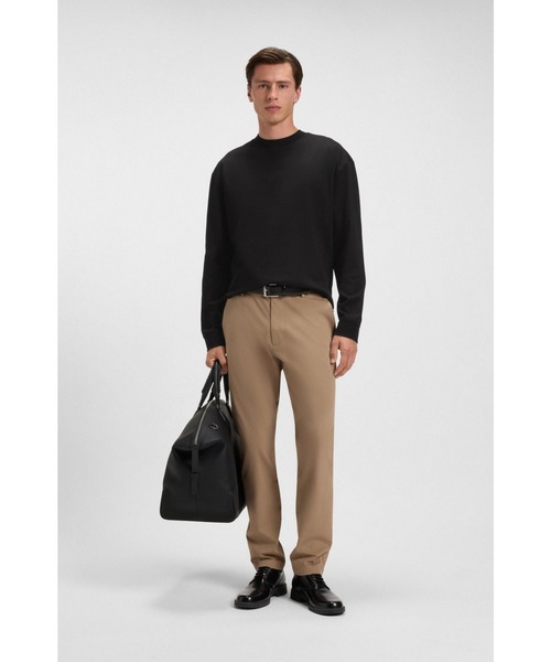 BOSS(ボス)の「リラックスフィット ロングスリーブTシャツ シルケットコットン(Tシャツ/カットソー・メンズ・ブラック/ホワイト・M/XXL/L/S/XL/XXXL)」の9枚目の写真