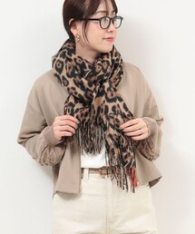 MICO COULIER(ミコクリエ)のレオパードプリントストール(ストール/ショール)