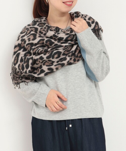 MICO COULIER（ミコクリエ）の「レオパードプリントストール（ストール/ショール・レディース・ブラウン系その他/ベージュ系その他・FREE）」の10枚目の写真