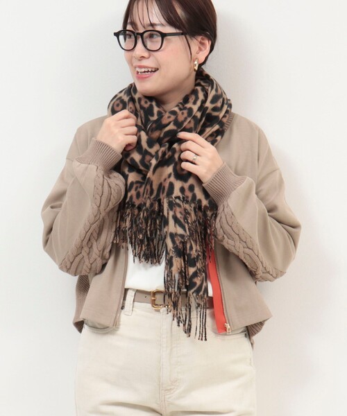 MICO COULIER（ミコクリエ）の「レオパードプリントストール（ストール/ショール・レディース・ブラウン系その他/ベージュ系その他・FREE）」の9枚目の写真