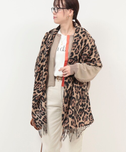 MICO COULIER（ミコクリエ）の「レオパードプリントストール（ストール/ショール・レディース・ブラウン系その他/ベージュ系その他・FREE）」の7枚目の写真