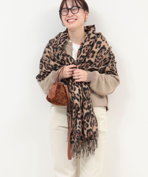 MICO COULIER（ミコクリエ）の「レオパードプリントストール（ストール/ショール・レディース・ブラウン系その他/ベージュ系その他・FREE）」の16枚目の写真